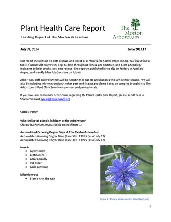Plant Health Care Report, Issue 2014.13