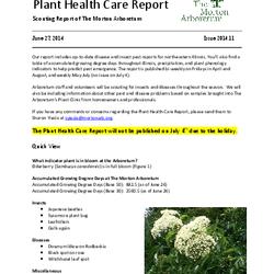 Plant Health Care Report, Issue 2014.11