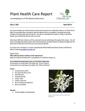 Plant Health Care Report, Issue 2014.4