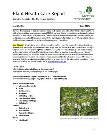 Plant Health Care Report, Issue 2015.5