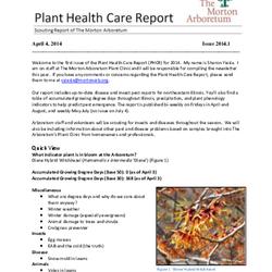 Plant Health Care Report, Issue 2014.1