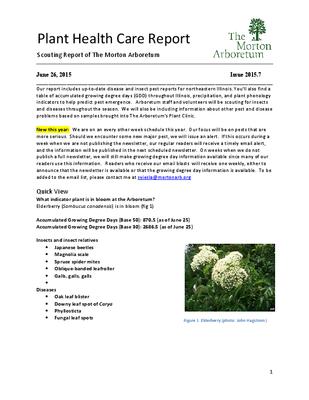 Plant Health Care Report, Issue 2015.7