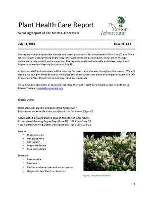 Plant Health Care Report, Issue 2014.12