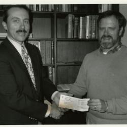 Presentation of $8,000 check to The Morton Arboretum from Chevron Corporation