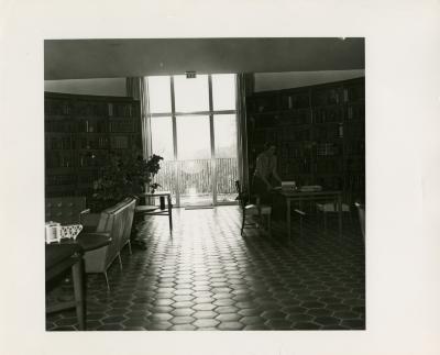Viola Sobolik in the Sterling Morton Library Main Reading Room