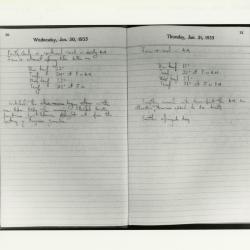 Pages from Lowell Kammerer's Collection Daily Reminder Diaries, Jan. 30-31, 1935