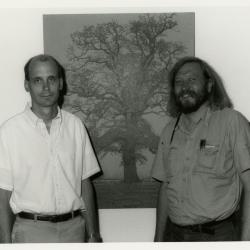 Gary Watson (left) with Jitzke Kopinga, Urban Tree Root Specialist from Research Institute of Forestry and Urban Ecology (Wageningen, Netherlands)