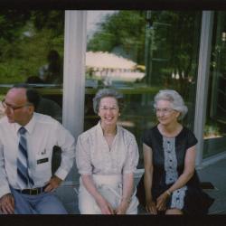 Research Building dedication - (L to R): Marion Hall, Virginia Hall and her sister