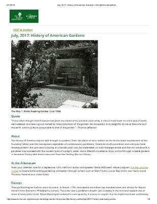 July 2017: History of American Gardens