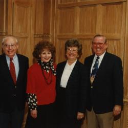 George Ware Retirement Party in Founders Room - (L to R): George Ware, June Ware, Virginia Howe, Virgil Howe