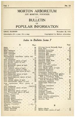 Bulletin of Popular Information V. 07 No. 13 Index
