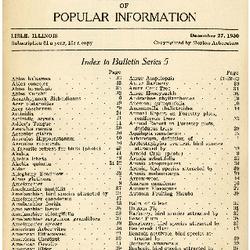 Bulletin of Popular Information V. 05 No. 13 Index