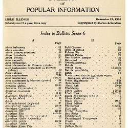 Bulletin of Popular Information V. 06 No. 13 Index