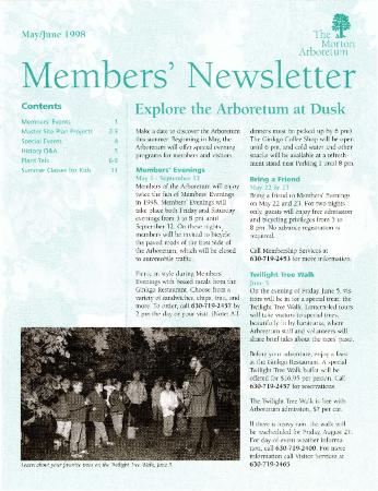 Members' Newsletter: May/June 1998