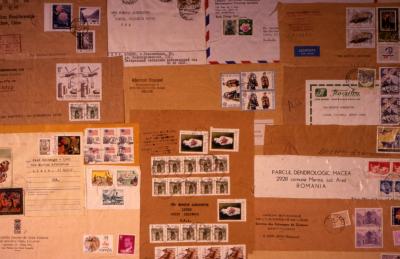 Envelopes addressed to The Morton Arboretum from various countries received for seed exchange requests
