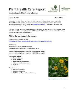 Plant Health Care Report, Issue 2017.11
