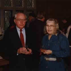 George Ware Retirement Party in Founders Room - George Ware and Alice Burkman