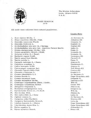 Index Seminum 1979