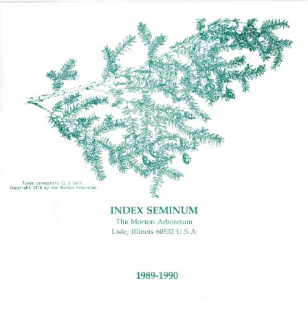 Index Seminum 1989- 1990