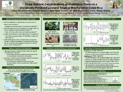 Foliar Nutrient Concentrations of Understory Plants in a Chronically Fertilized Lowland Tropical Wet Forest in Costa Rica