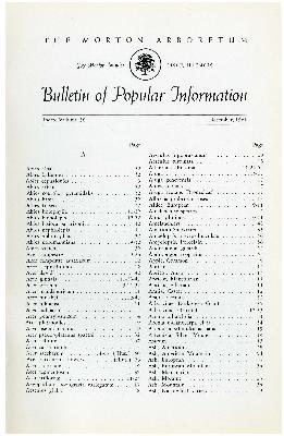 Bulletin of Popular Information V. 36 Index 