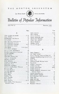 Bulletin of Popular Information V. 33 Index 