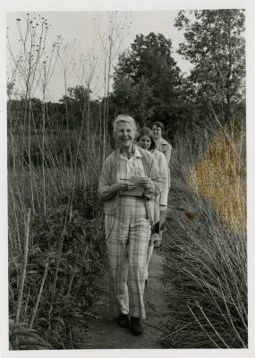 Walking in Wolf Road Praire - (Front to back): Alma Green, Nancy Hart, Carol Doty