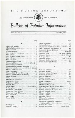 Bulletin of Popular Information V. 37 Index 