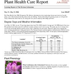 Plant Health Care Report: Issue 2004.07