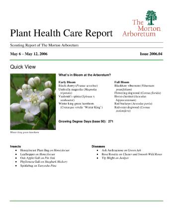 Plant Health Care Report: Issue 2006.04