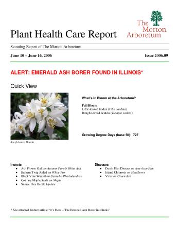 Plant Health Care Report: Issue 2006.09