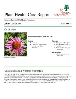 Plant Health Care Report: Issue 2006.14