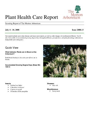 Plant Health Care Report: Issue 2008.13