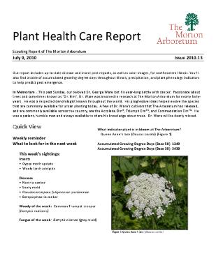 Plant Health Care Report: Issue 2010.13