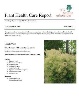 Plant Health Care Report: Issue 2008.12
