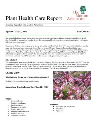 Plant Health Care Report: Issue 2008.03