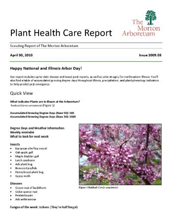 Plant Health Care Report: Issue 2010.03
