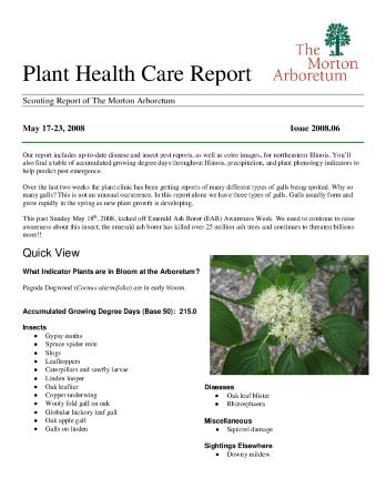 Plant Health Care Report: Issue 2008.06