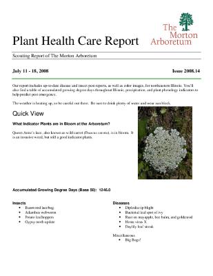 Plant Health Care Report: Issue 2008.14