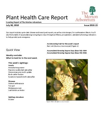 Plant Health Care Report: Issue 2010.15