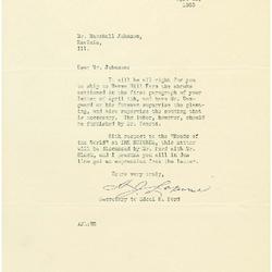 1935/04/10: A. J. Lepine to Marshall Johnson