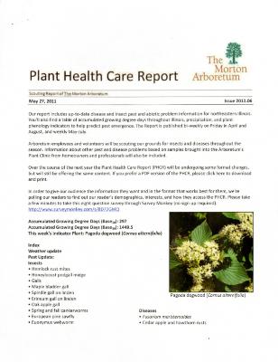 Plant Health Care Report: Issue 2011.06