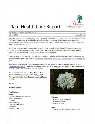 Plant Health Care Report: Issue 2011.13