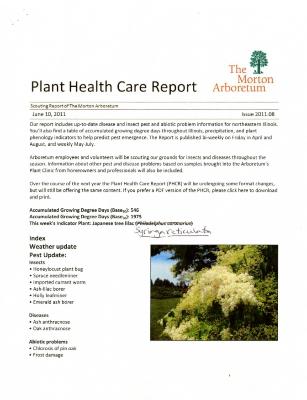 Plant Health Care Report: Issue 2011.08