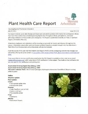 Plant Health Care Report: Issue 2011.14