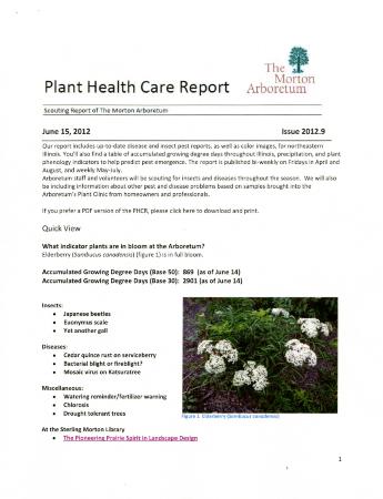 Plant Health Care Report: Issue 2012.9