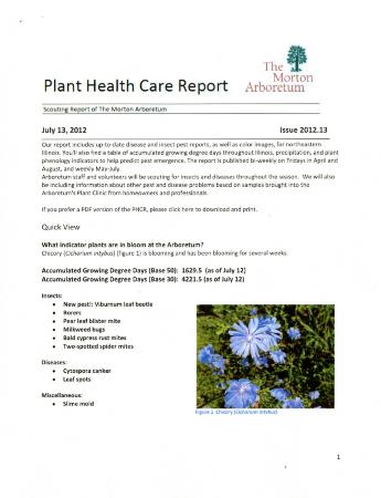 Plant Health Care Report: Issue 2012.13