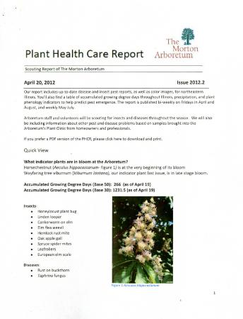 Plant Health Care Report: Issue 2012.2