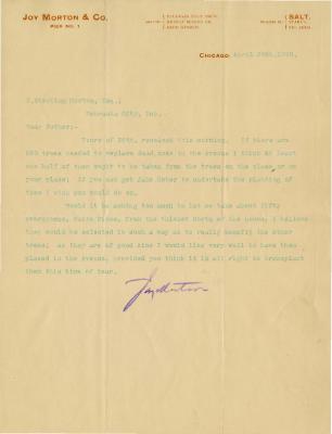 1899/04/28: Joy Morton to J. Sterling Morton