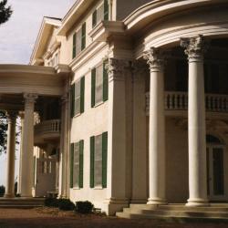 Arbor Lodge State Historical Park and Mansion, exterior, two rotunda porticoes